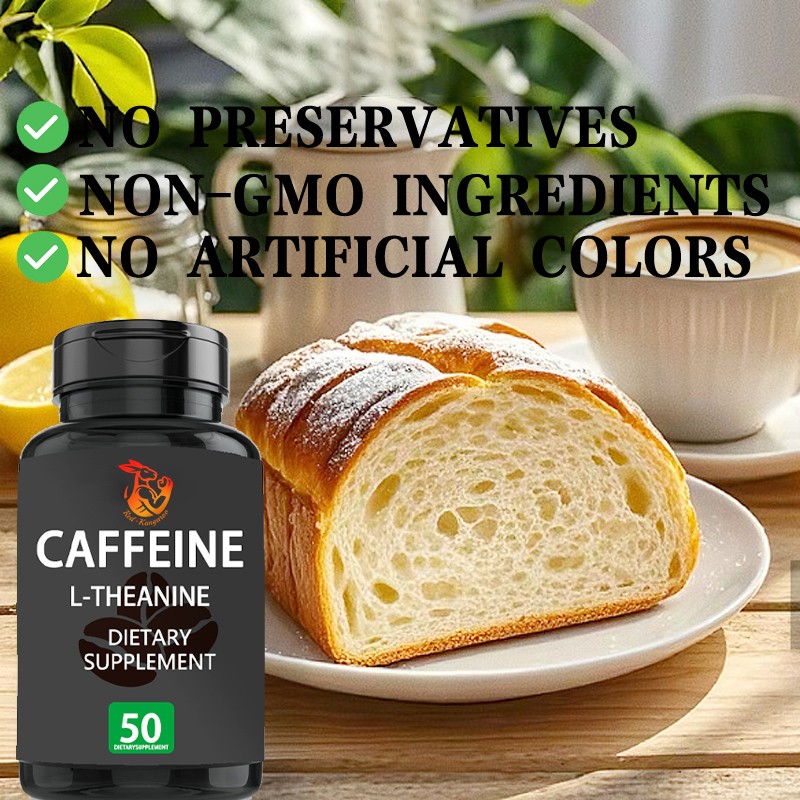 Caffeine Softgels Factory - OEM L-Theanine Energy Clean Focus Adult