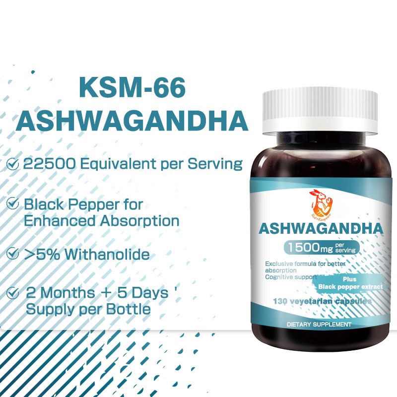 Ashwagandha Capsules Manufacturer - Private Label 1500mg KSM-66 Mood Balance Sleep