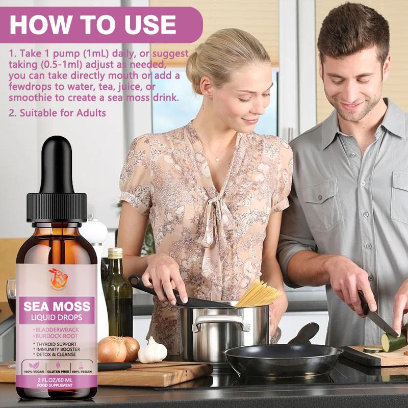 Sea Moss Liquid Drops Supplier - Oem Odm Bladderwrack Burdock Thyroid Immune