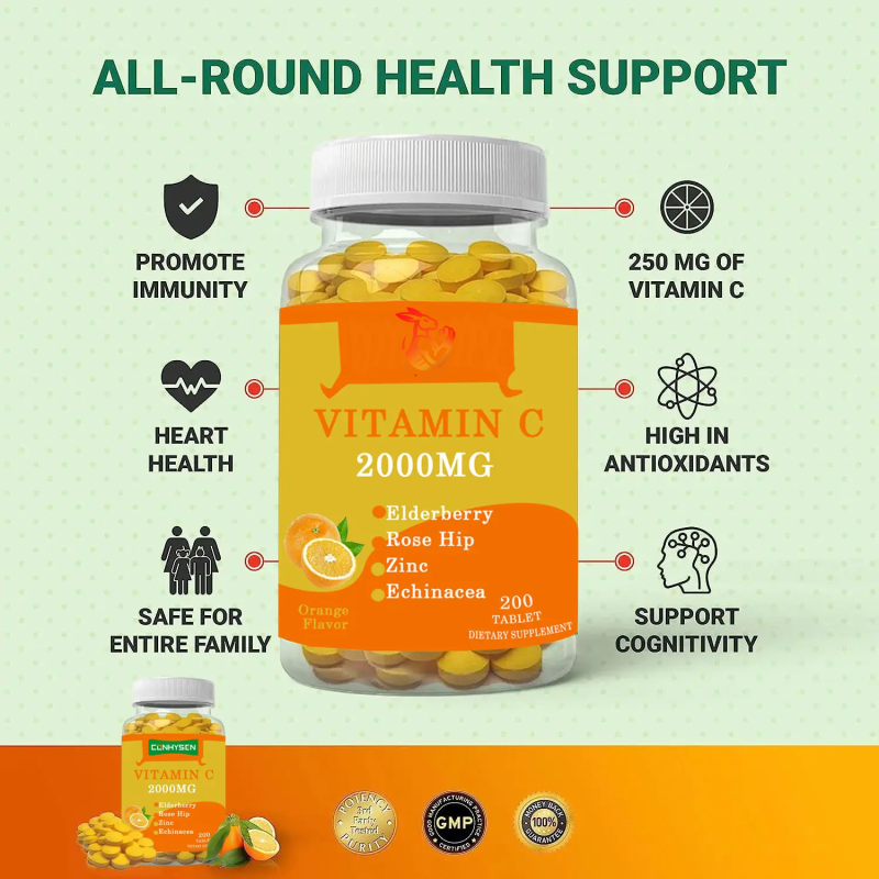 Vitamin C Tablets Factory - Private Label 2000mg Immune Boosting Pills