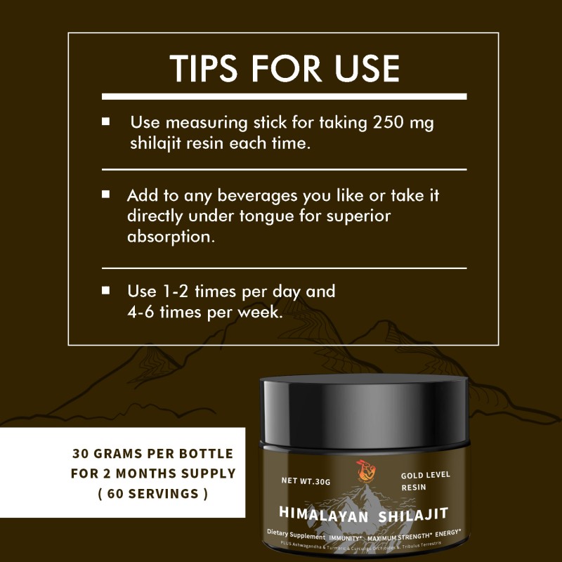 Shilajit Resin Supplier - Best Quality Label Maximum Strength Detox Cognitive