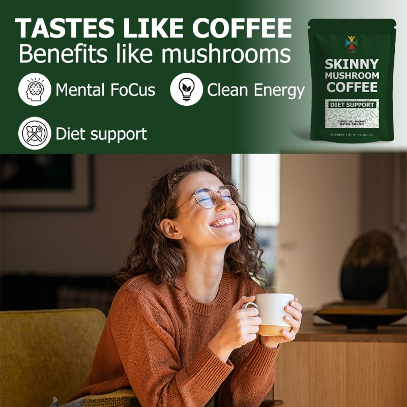 Skinny Mushroom Coffee Factory - Custom Branded Turmeric Blood Sugar Stabilizes