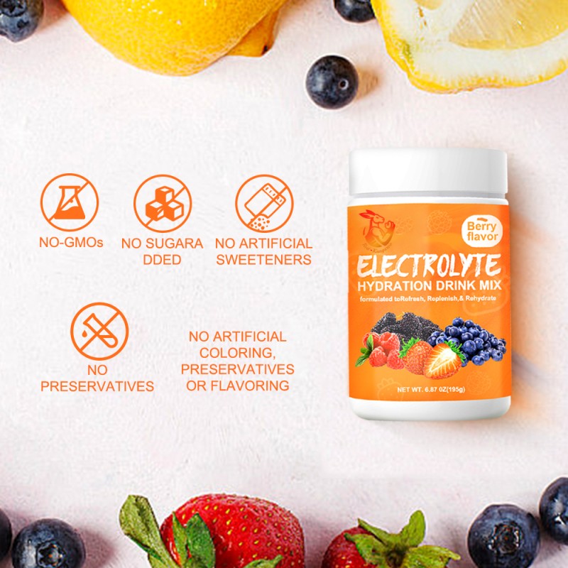 Electrolytes Powder Factory - Wholesale Berry Sugar-Free Sports Energy Support