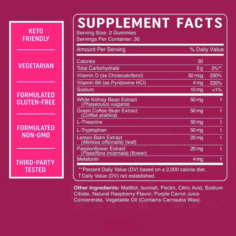 Night Time Fat Burner Gummy Supplier - OEM White Kidney Bean Weight Loss Candy