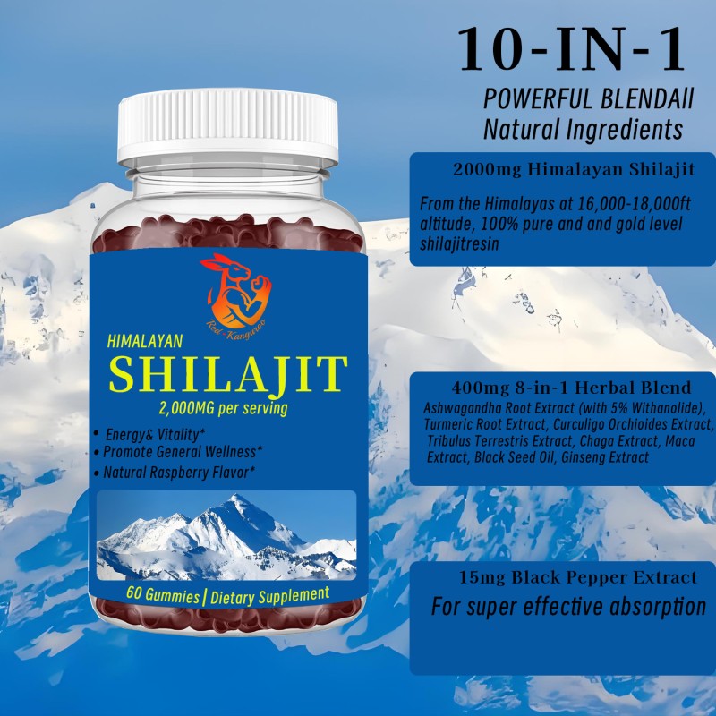 Himalayan Shilajit Gummies Manufacturer - Wholesale Price 10-in-1 Stamina Endurance