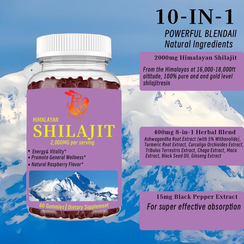 Shilajit Gummies Supplier - Factory Himalaya 200mg Immune Health Herbal
