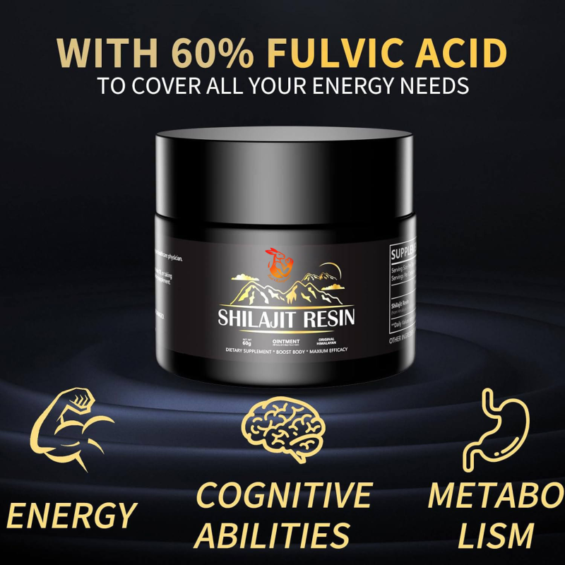 Shilajit Resin Factory - Factory Price Boost Energy 600mg Men Women