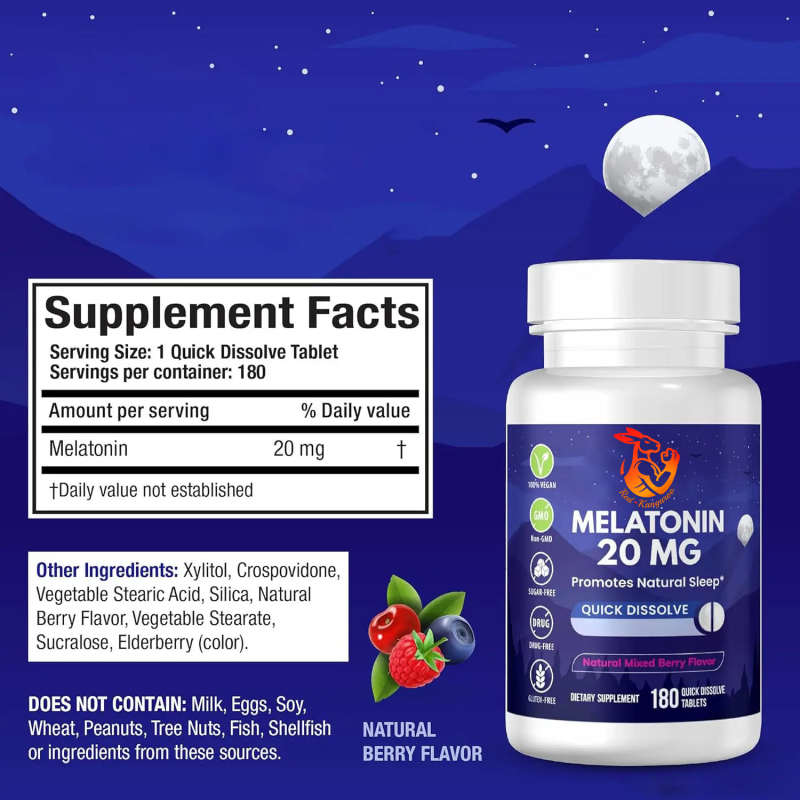 Melatonin Tablets Manufacturer - Factory Wholesale Vegan Natural Sleep Tablets