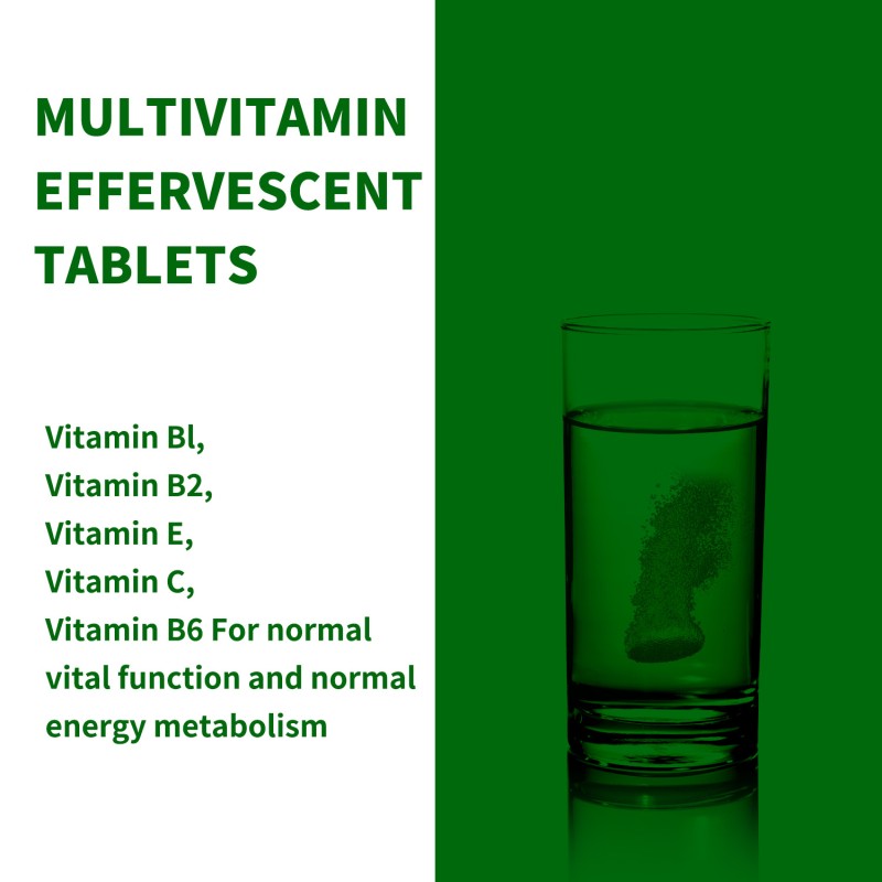 Multivitamin Effervescent Tablets Supplier - Support Energy Metabolism 10 Vitamins