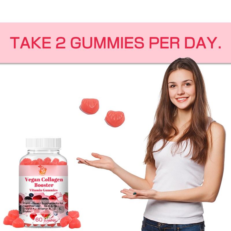 Vegan Collagen Gummy Supplier - Private Label Thicker Hair Nails Vitamin C