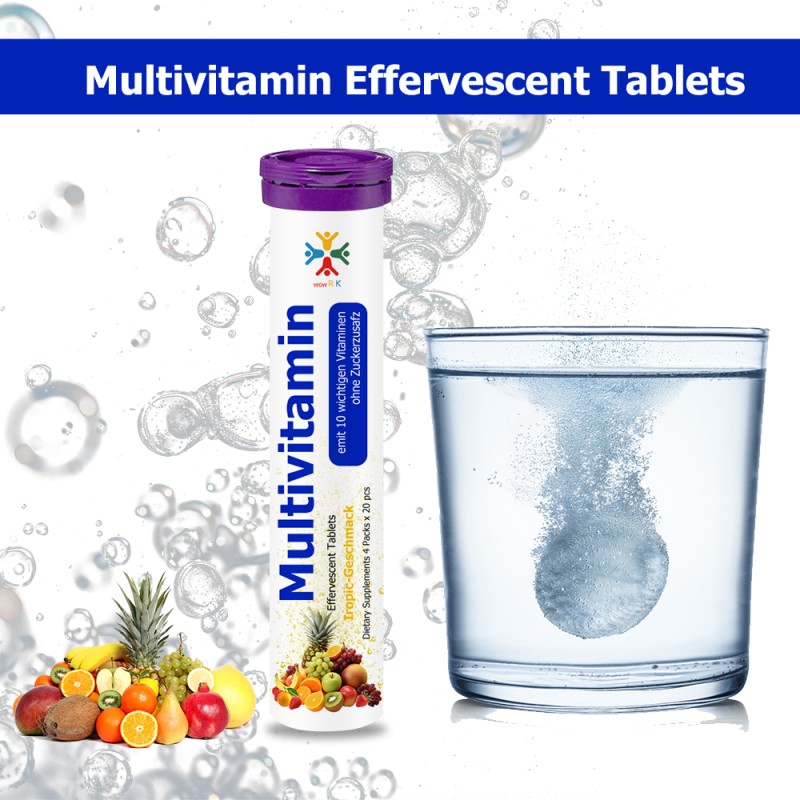 Multivitamin Effervescent Tablets Manufacturer - ODM Custom 10 Vitamins Immunity Energy