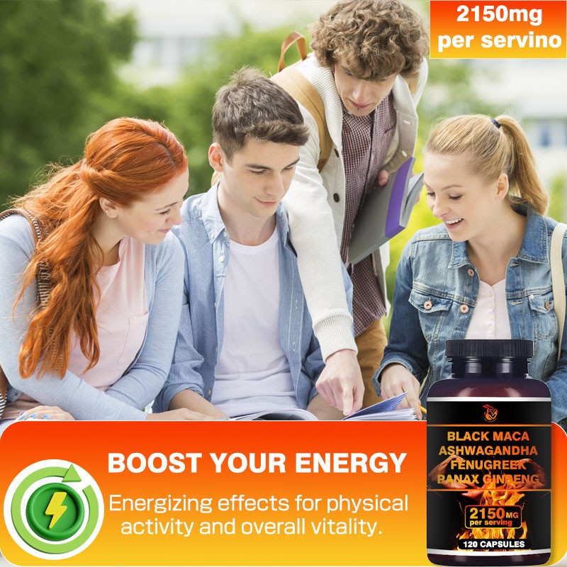 Black Maca Capsules Factory - OEM Fenugreek Ashwagandha Energy Boost Adult