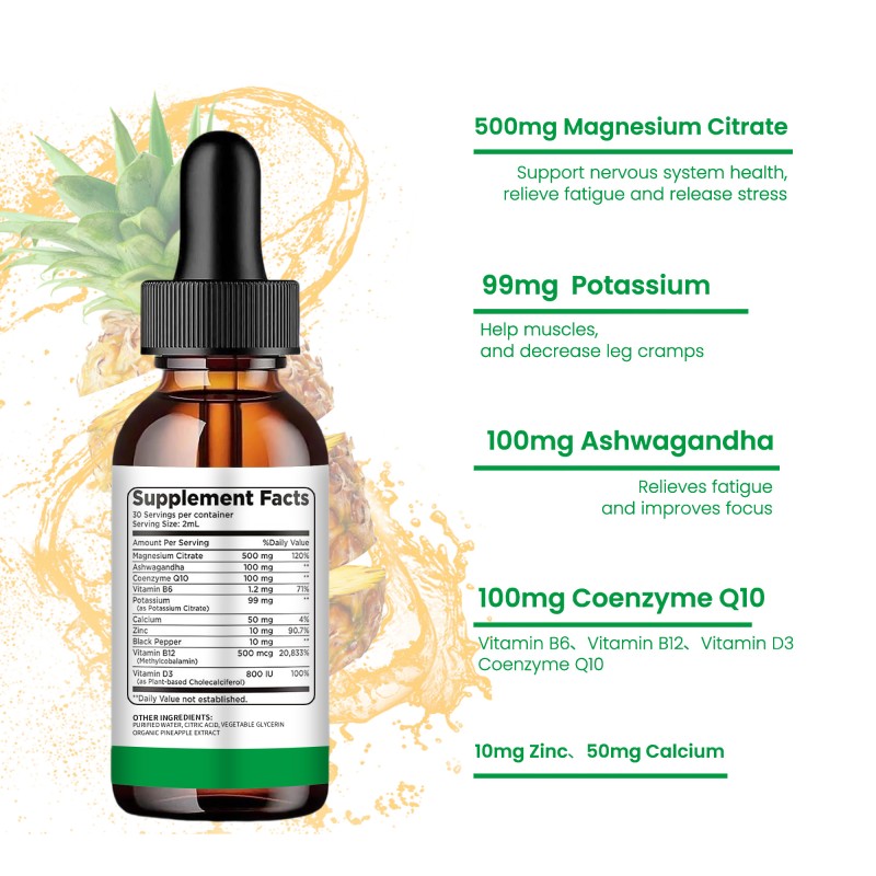 Potassium Magnesium Drops Manufacturer - Private Label Daily Nutritional Muscle Recovery