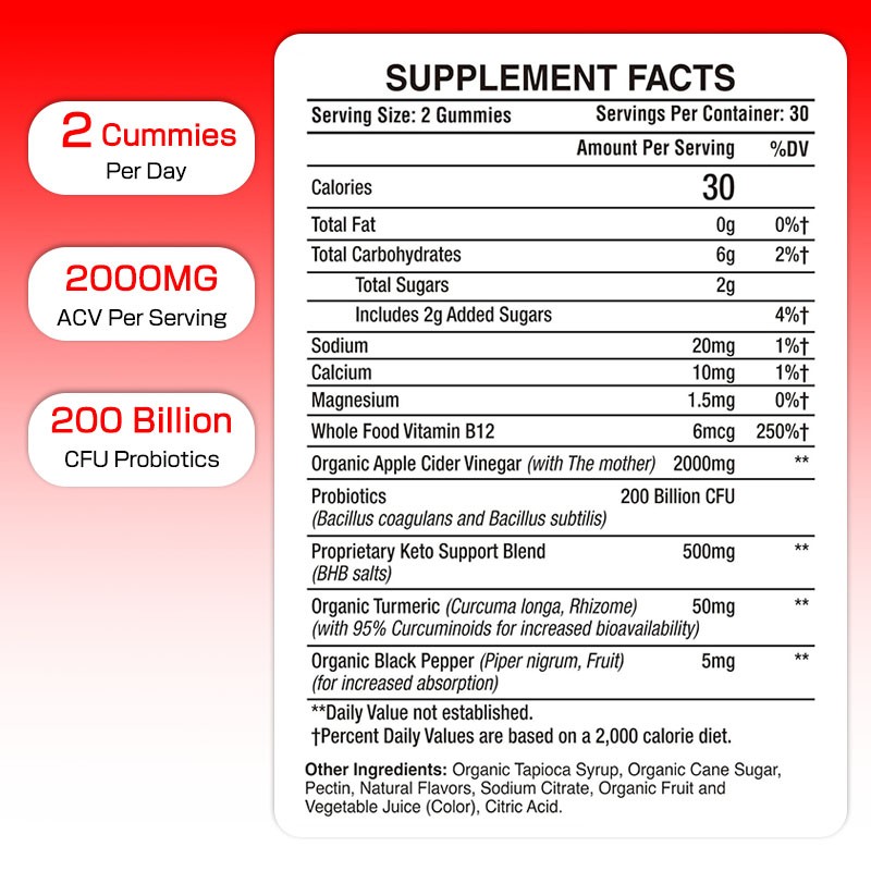 Keto ACV Gummies Manufacturer - Factory Direct Sales Digestion Hair Nails Skin