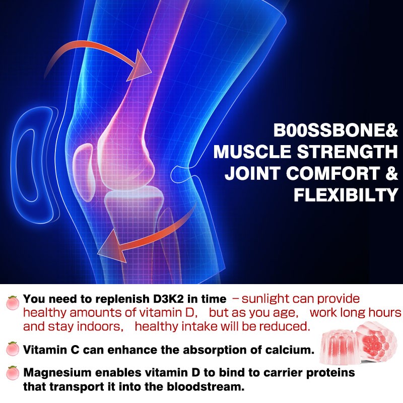 Vitamin D3 K2 Gummies Manufacturer - Private Label Mood Energy Calcium Softgel