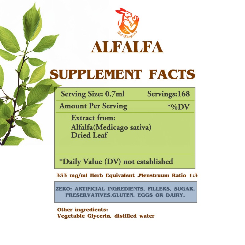 Alfalfa Drops Supplier - OEM Alcohol Free Herbal Tincture Faster Absorption