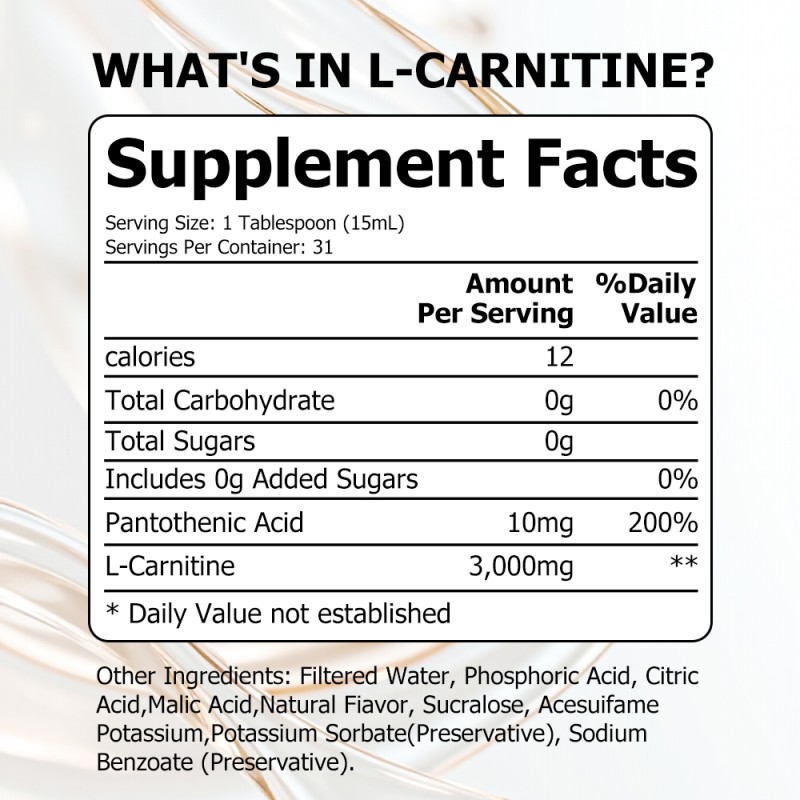 L-Carnitine Oral Liquid Factory - High Quality Pantothenic Acid Energy Stimulants