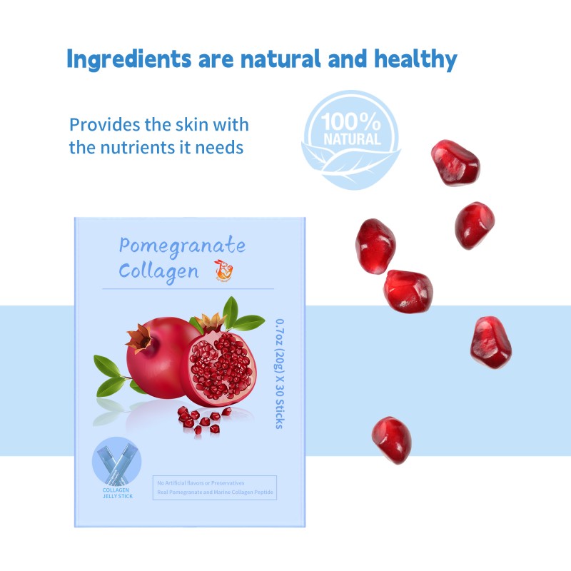 Collagen Pomegranate Jelly Factory - Private Label High Quality Radiant Skin Glow