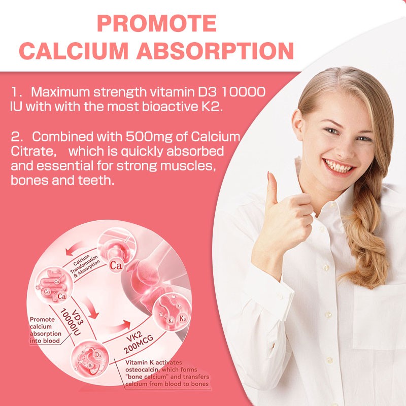 Vitamin D3 K2 Gummies Manufacturer - Private Label Mood Energy Calcium Softgel