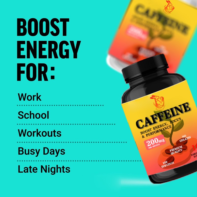 Caffeine Tablets Factory - OEM Fast Acting Energy Focus Performance Herbal