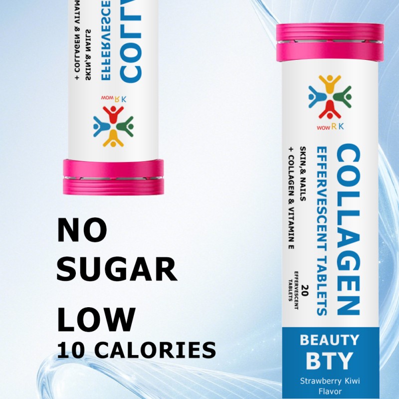 Collagen Effervescent Tablets Supplier - OEM ODM Skin Hair Nails Biotin Beauty