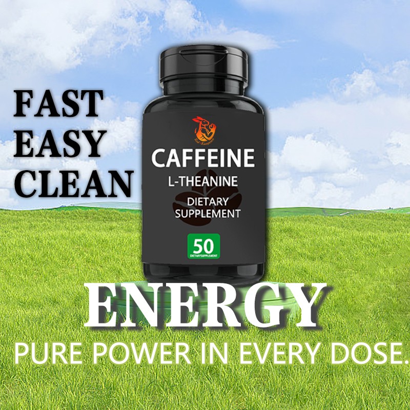 Caffeine Softgels Factory - OEM L-Theanine Energy Clean Focus Adult
