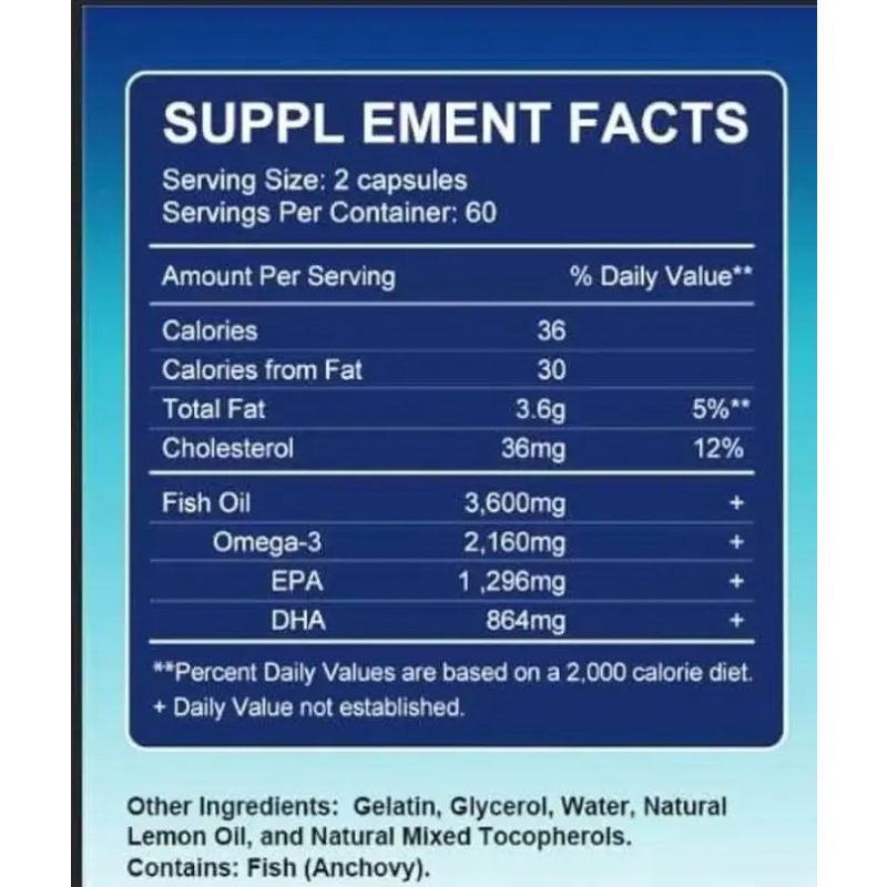 Omega 3 Softgel Factory - Private Label Heart Health Fish Oil 3 6 9