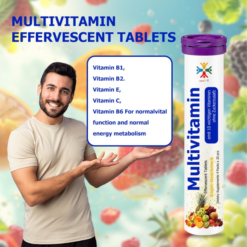 Multivitamin Effervescent Tablets Manufacturer - ODM Custom 10 Vitamins Immunity Energy