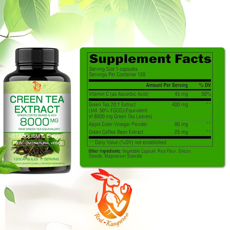 Green Tea Extract Capsules Supplier - OEM Herbal Organic Antioxidant Support