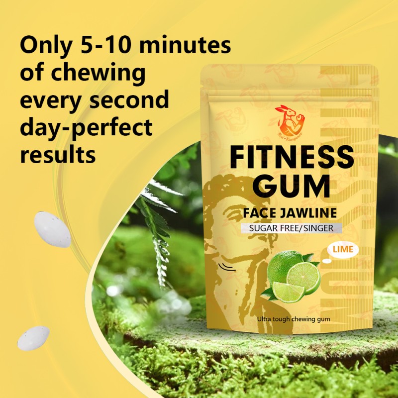 Fitness Gum Manufacturer - Private Labels Face Workout Lemon Vegan Chewing