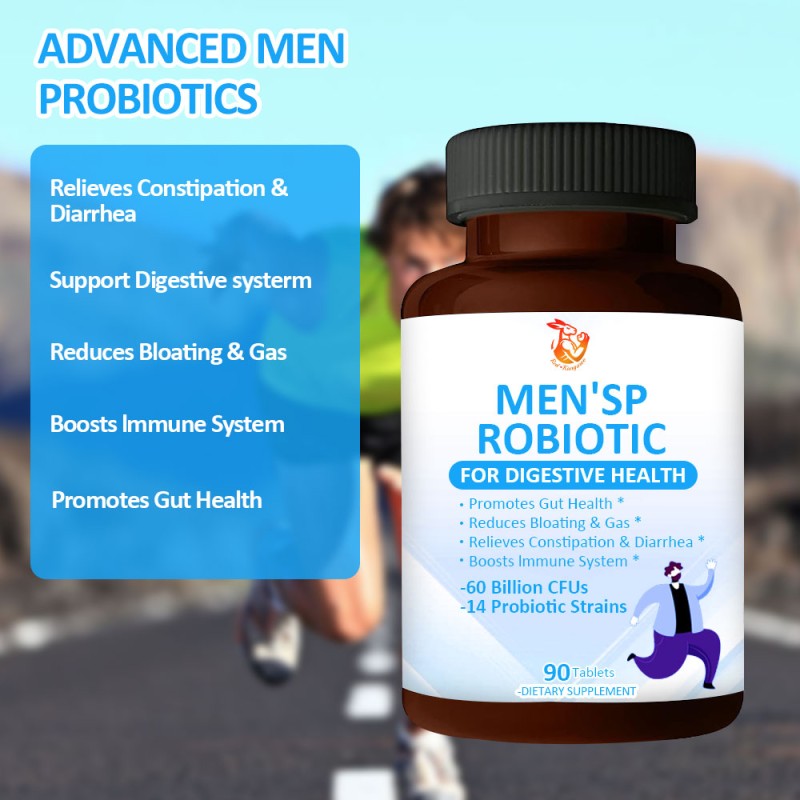 Men Probiotic Tablets Factory - Factory 60 Billion CFUs Digestive Healthy