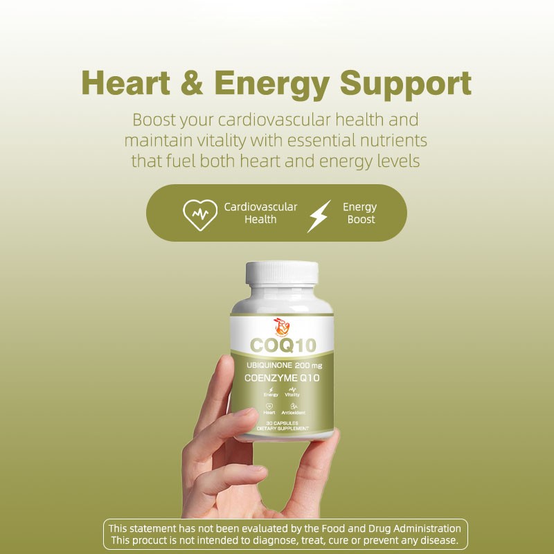 COQ10 Capsules Factory - OEM Health Heart Immune Organic Vegan Halal