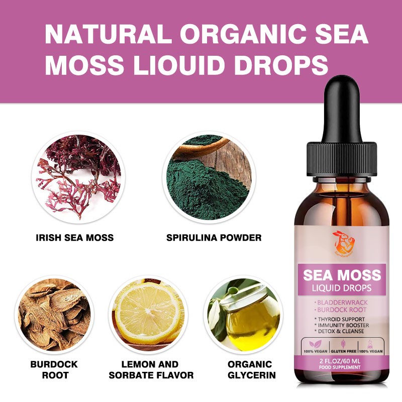 Sea Moss Liquid Drops Supplier - Oem Odm Bladderwrack Burdock Thyroid Immune