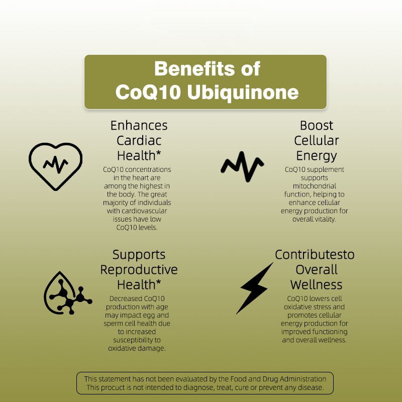 COQ10 Capsules Factory - OEM Health Heart Immune Organic Vegan Halal