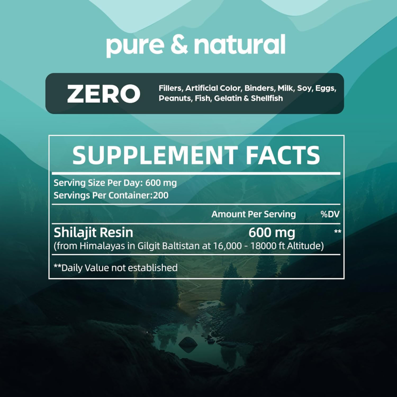 Shilajit Resin Supplier - Good Quality Healthy Metabolism 600mg Herbal