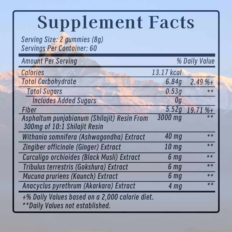 Shilajit Gold Gummies Factory - Factory Supply Stamina Strength Himalayan