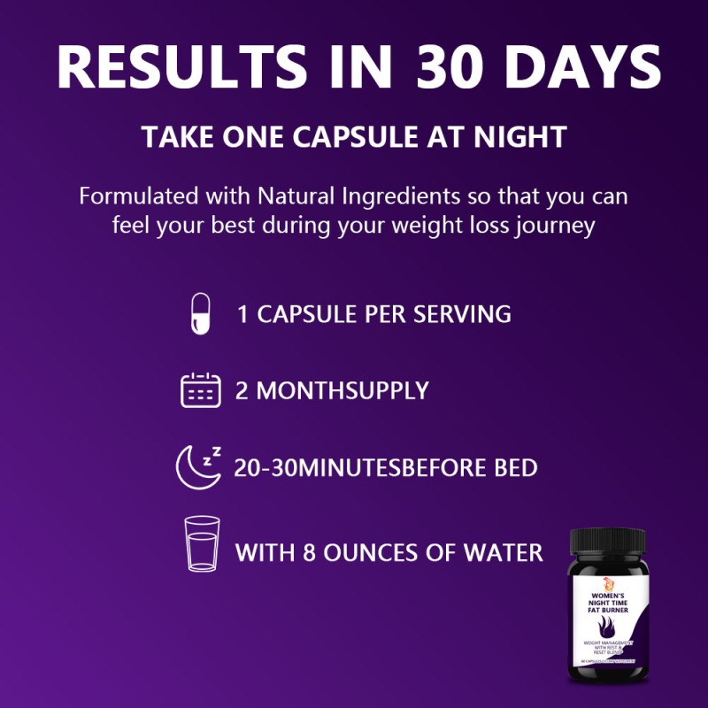 Night Time Fat Burner Factory - OEM Women Metabolism Digestion Support Capsules