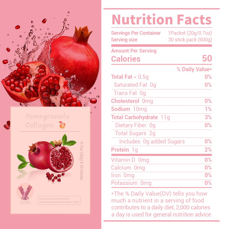 Pomegranate Collagen Jelly Factory - Factory Customization Reduce Aging Signs