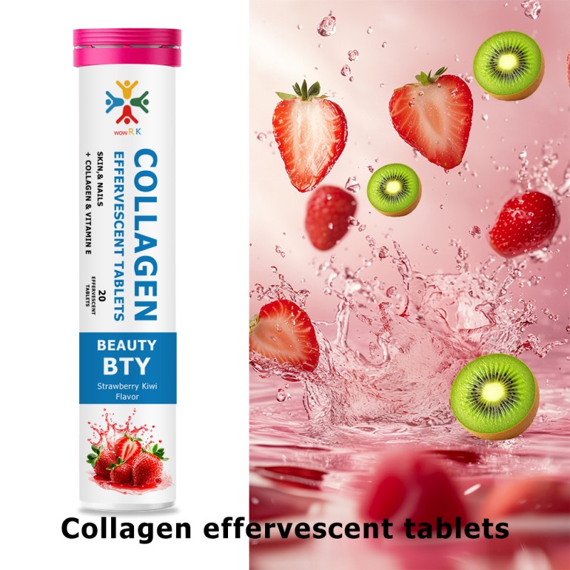 Collagen Effervescent Tablets Supplier - OEM ODM Skin Hair Nails Biotin Beauty