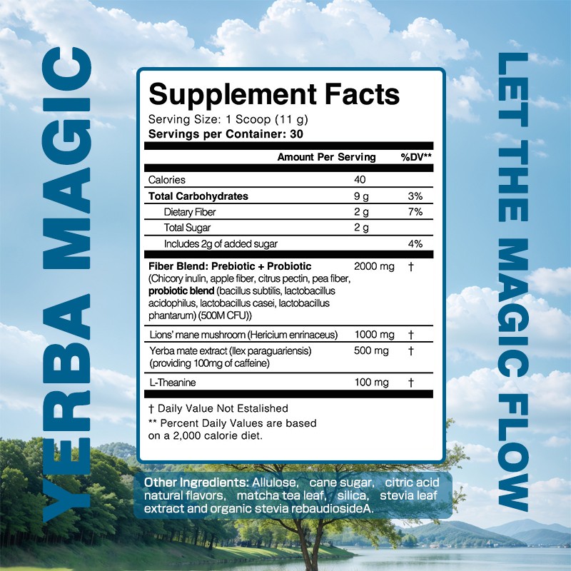 Yerba Mate Powder Supplier - Hot Sale OEM Low Sugar Refreshment Fatigue