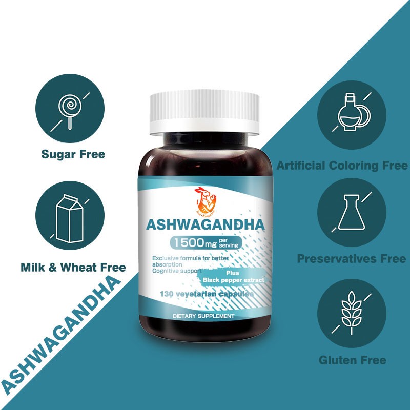 Ashwagandha Capsules Manufacturer - Private Label 1500mg KSM-66 Mood Balance Sleep