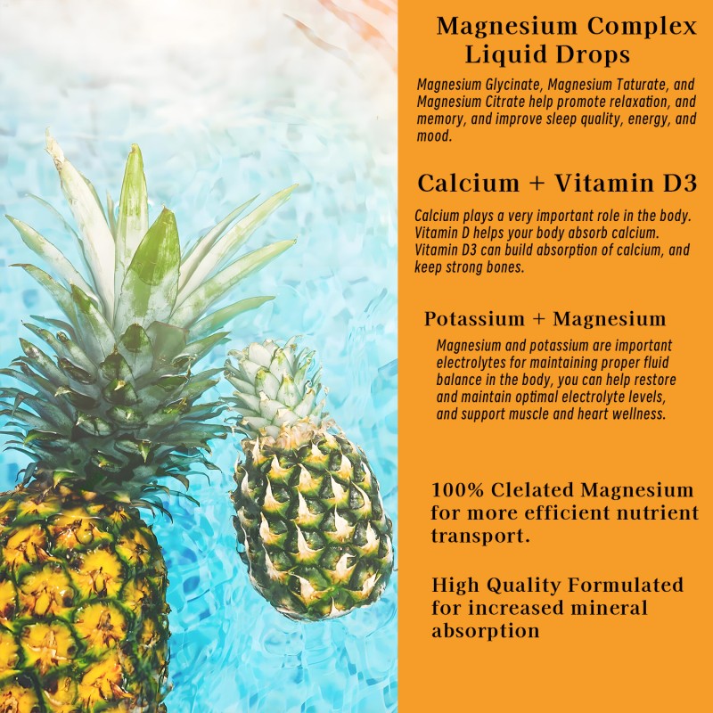Magnesium Liquid Drops Factory - Organic Natural Herbal Calcium Vitamin Sleep