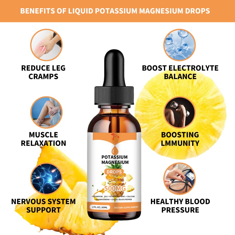 Potassium Magnesium Drops Supplier - ODM OEM Label Herbal Muscle Recovery Exercise