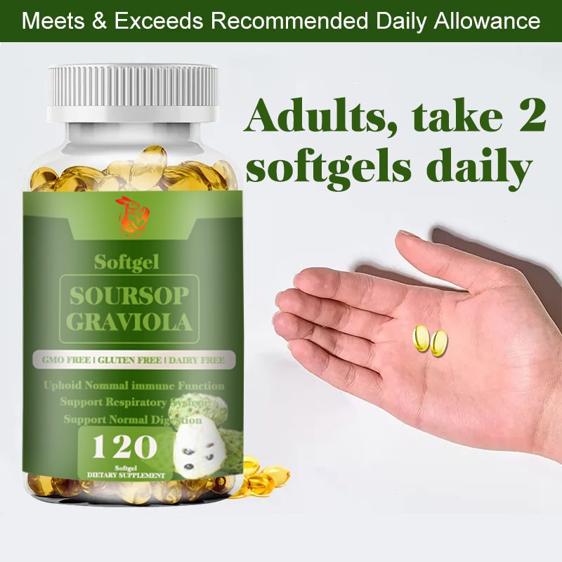 Soursop Softgels Supplier - High Quality Organic Graviola Herbal Adult Skin