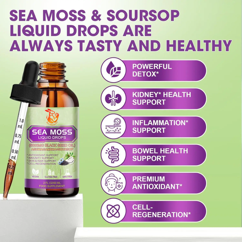 Sea Moss Liquid Drops Manufacturer - Private Label Digestive System Irish Moss