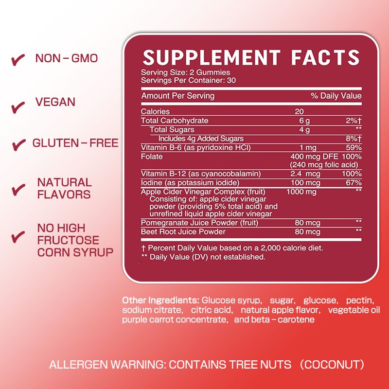 Vegetarian ACV Gummies Supplier - Private Label Weight Loss Body Management