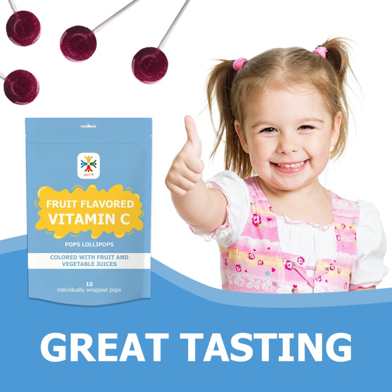 Vitamin C Lollipops Factory - Factory Wholesales Organic Fruit Flavored Immune
