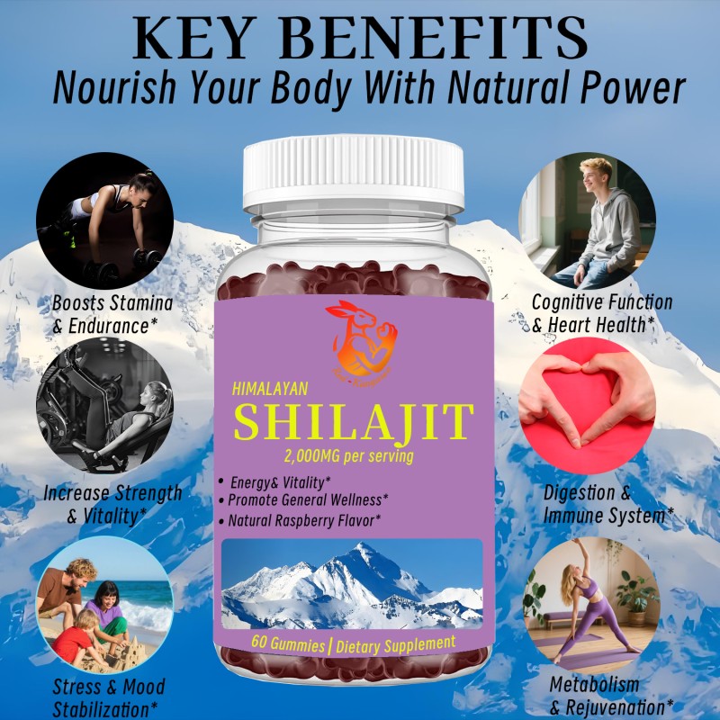 Shilajit Gummies Supplier - Factory Himalaya 200mg Immune Health Herbal