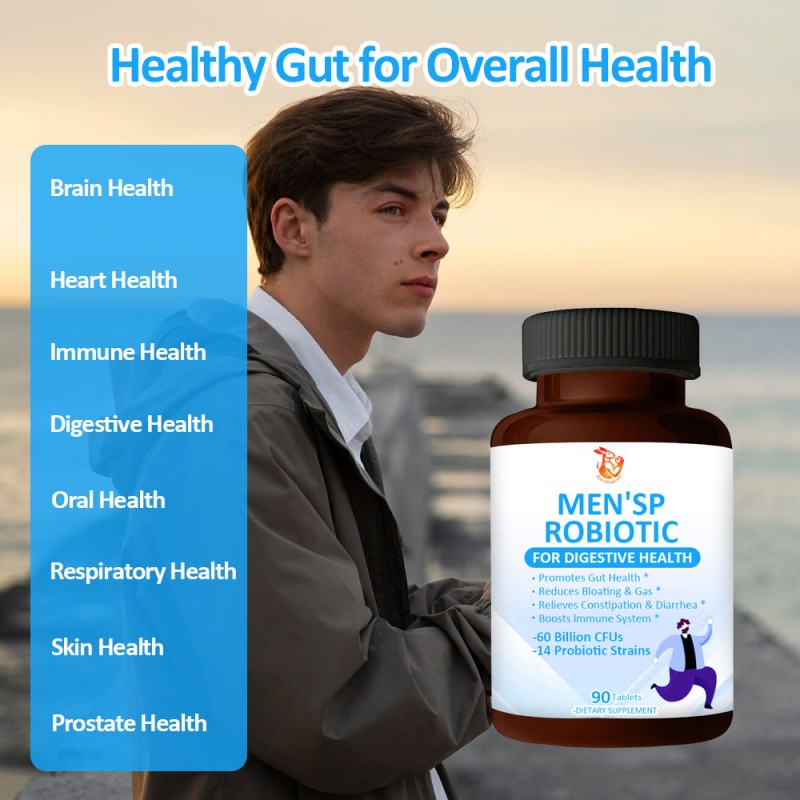 Men Probiotic Tablets Factory - Factory 60 Billion CFUs Digestive Healthy
