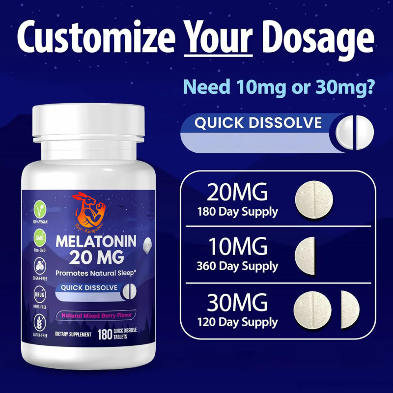 Melatonin Tablets Manufacturer - Factory Wholesale Vegan Natural Sleep Tablets